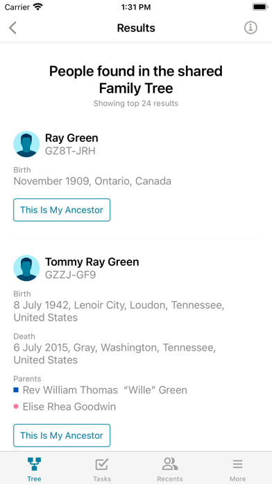 FamilySearch Tree screenshot 4