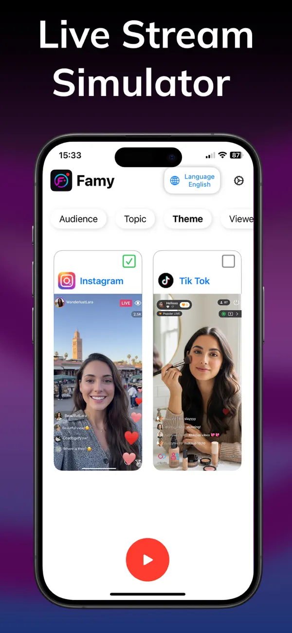 Famy: Fake Live Video Stream screenshot 3