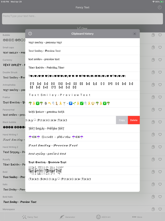 Fancy Text Symbols screenshot 1