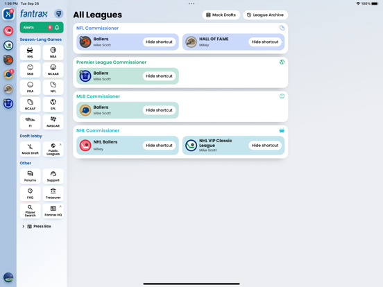Fantrax Fantasy Sports screenshot 1