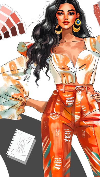 Fashion Sketch Outfit Design screenshot 4