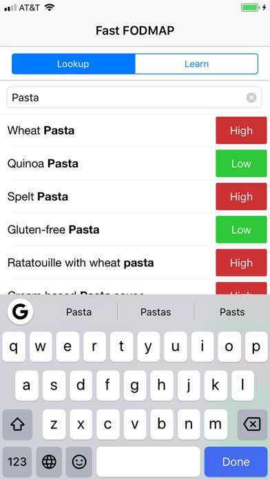 Fast FODMAP Lookup & Learn screenshot 3