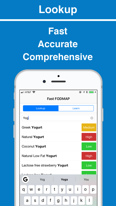 Fast FODMAP Lookup & Learn screenshot 1