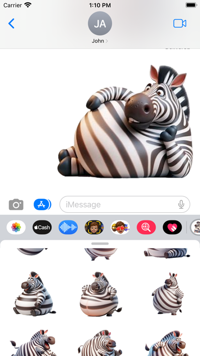 Fat Zebra Stickers screenshot 1
