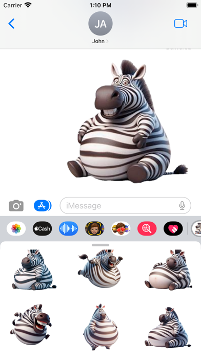 Fat Zebra Stickers screenshot 2