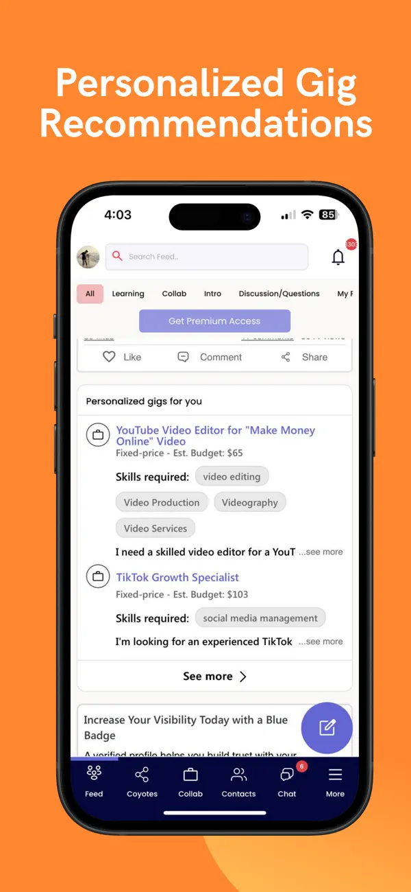 Feedcoyote – Freelance Jobs screenshot 3