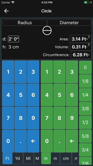 Feet and Inches Calculator screenshot 1