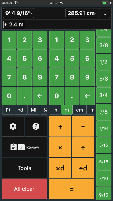 Feet and Inches Calculator screenshot 2