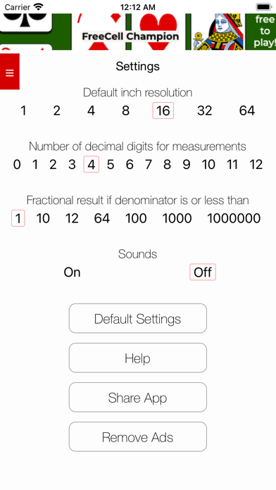 Feet&Inches Calculator screenshot 1