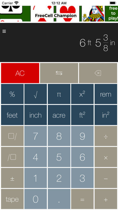 Feet&Inches Calculator screenshot 5