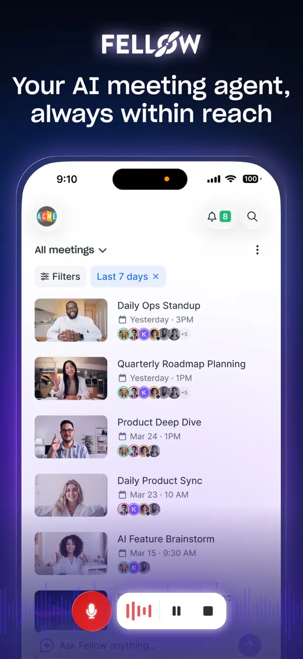 Fellow - AI Meeting Assistant screenshot 5