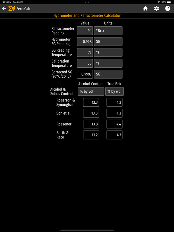FermCalc Winemaking Calculator screenshot 3