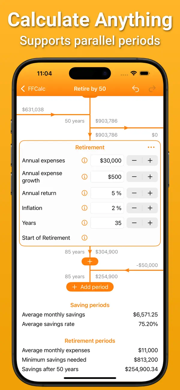 FFCalc - Retirement Calculator screenshot 2