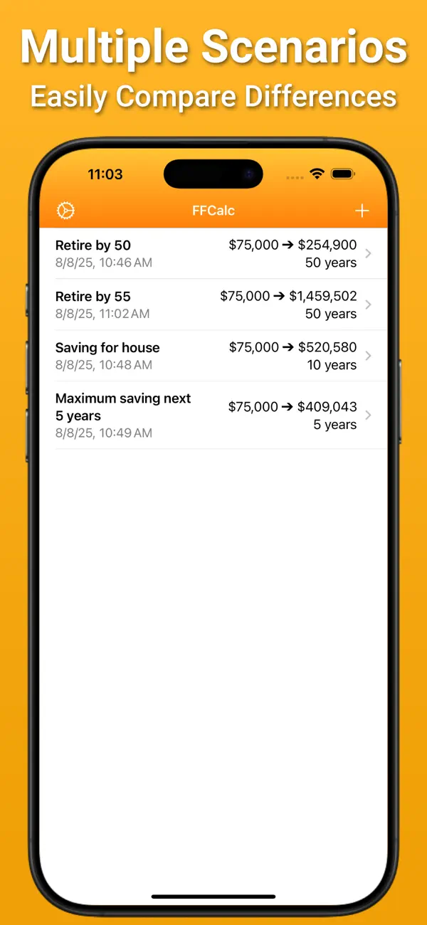 FFCalc - Retirement Calculator screenshot 3