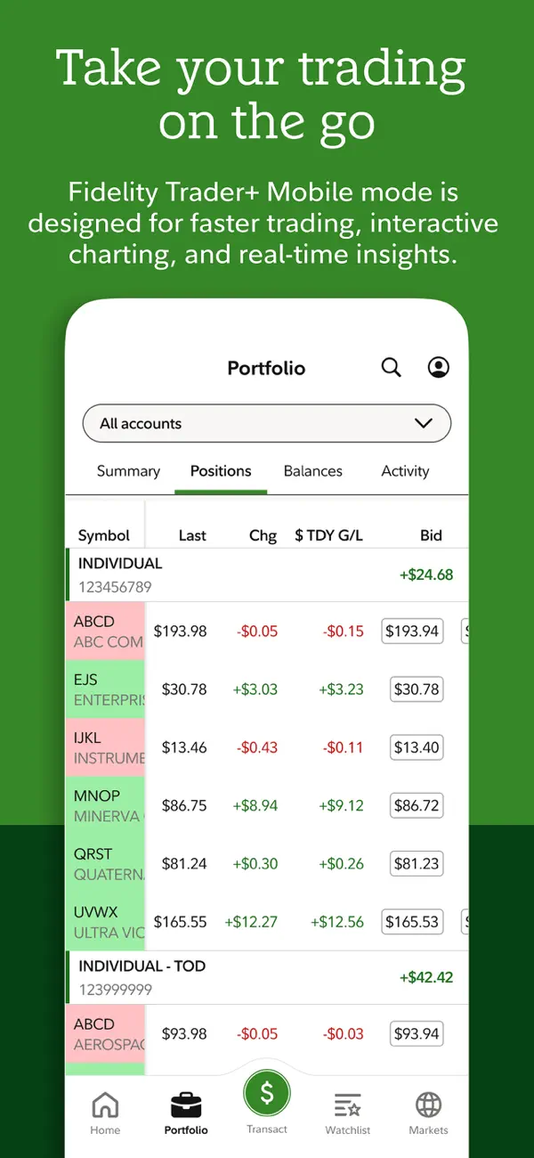 Fidelity Investments screenshot 2