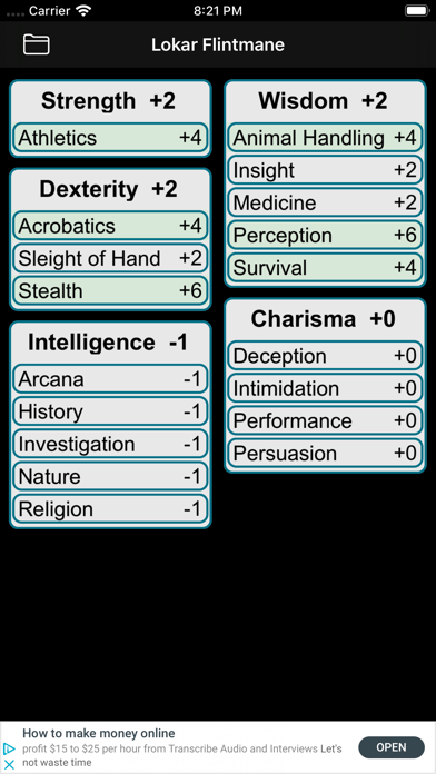Fifth Edition Character Sheet screenshot 4