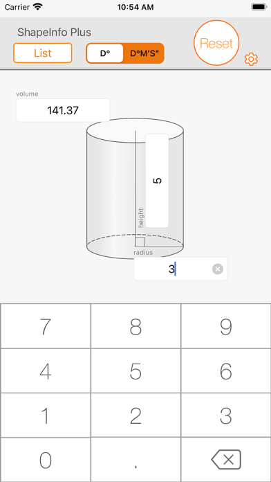 Figure calculator ShapeInfo screenshot 3