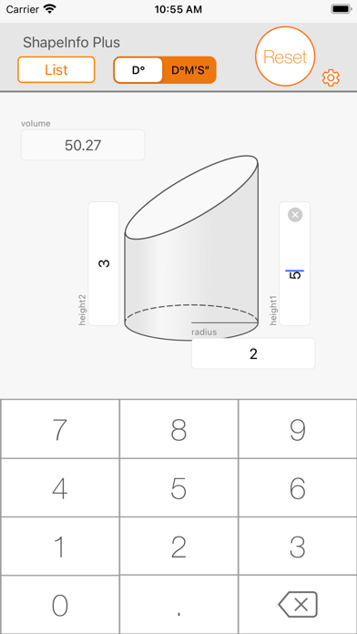 Figure calculator ShapeInfo screenshot 2