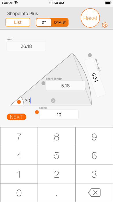 Figure calculator ShapeInfo screenshot 4