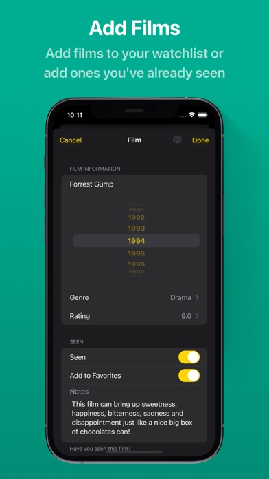 Film Buff - Journal & Tracker screenshot 8