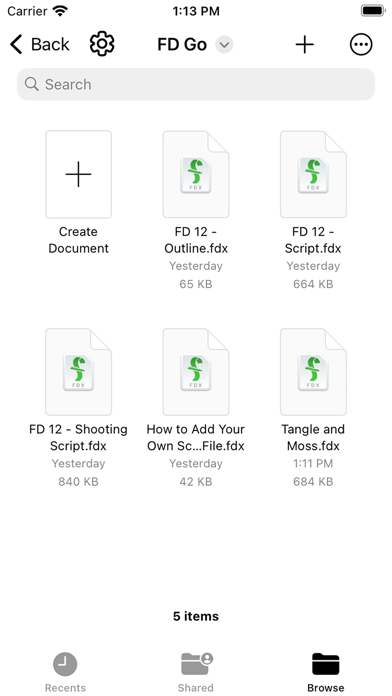 Final Draft Go screenshot 1