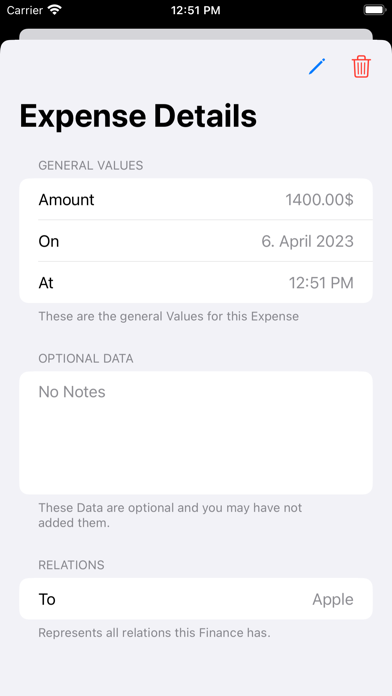 Financer - financial overview screenshot 1
