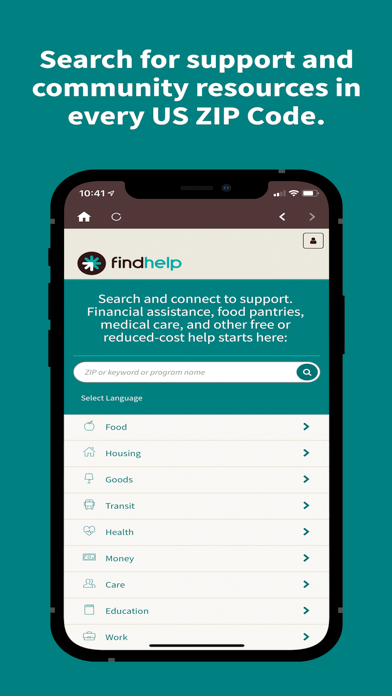 findhelp screenshot 2