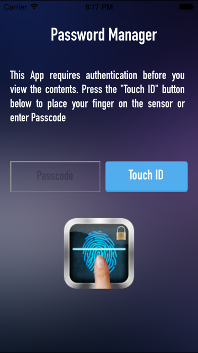 Finger Vault Password Manager screenshot 2