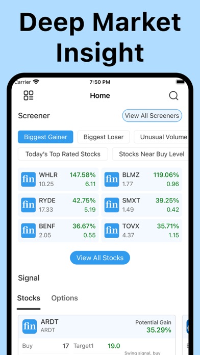 Finview: Stock Screener Signal screenshot 1