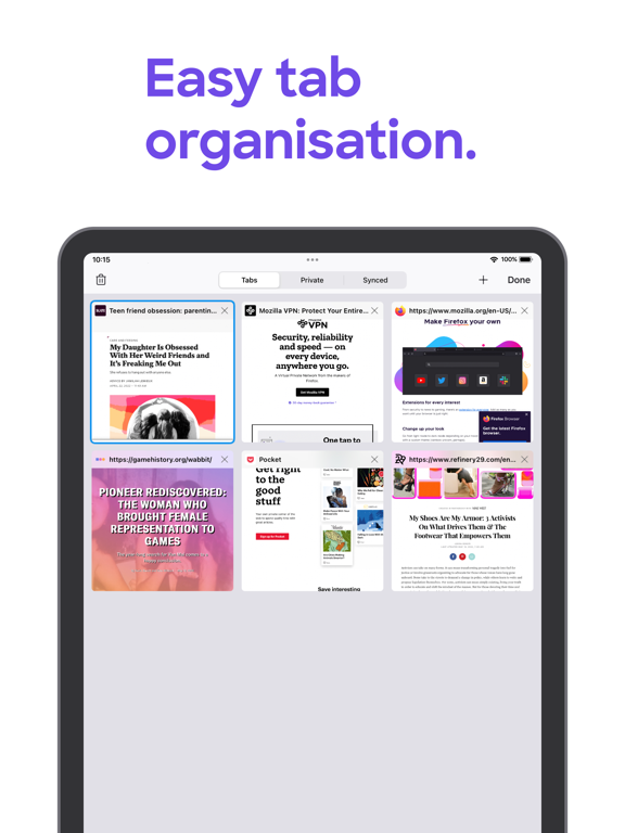 Firefox: Private Web Browser screenshot 5