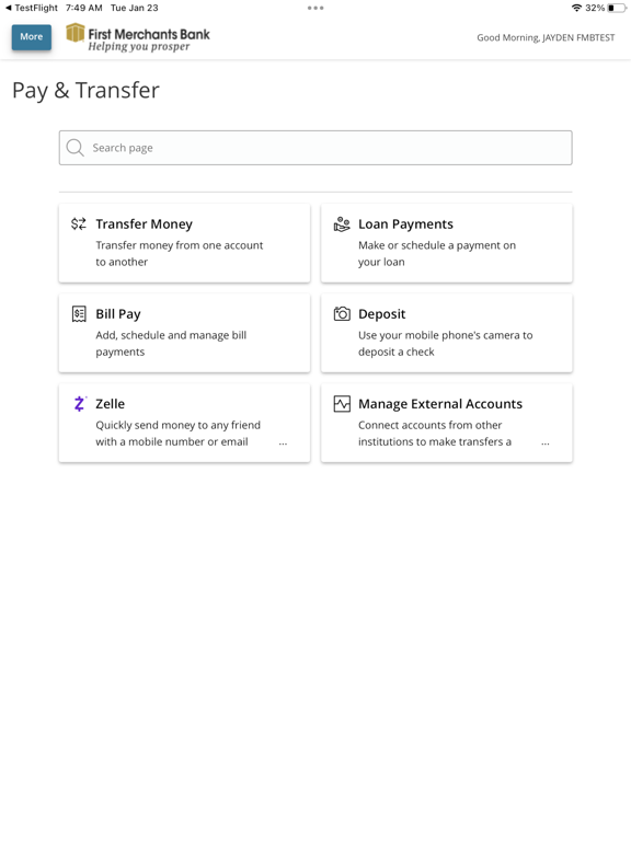 First Merchants Mobile App screenshot 2