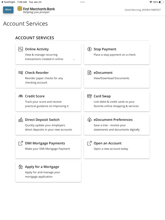 First Merchants Mobile App screenshot 1
