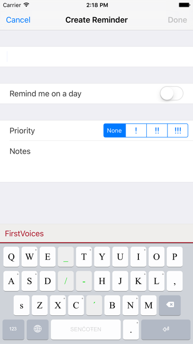 FirstVoices Keyboards screenshot 1