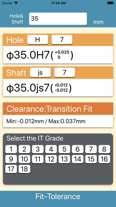 Fit Tolerance Calculator screenshot 3