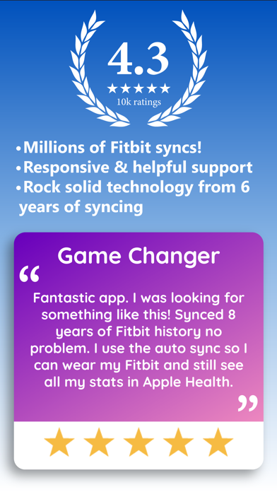 Fitbit to Apple Health Sync screenshot 1