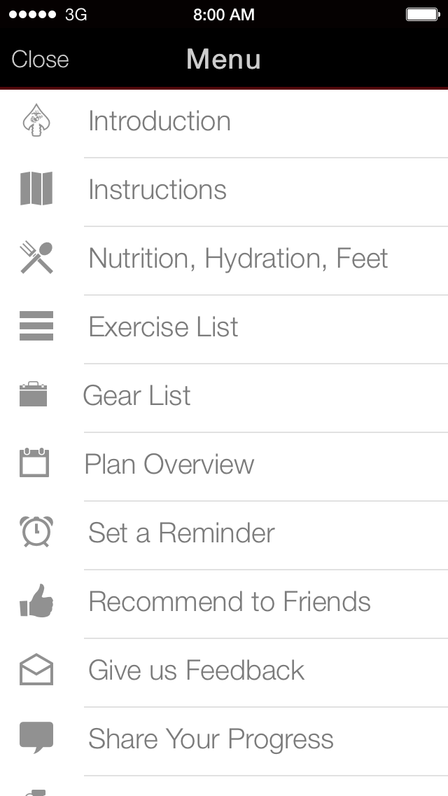 Fitness Preparation screenshot 1