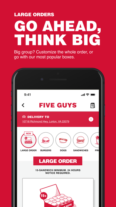 Five Guys Burgers & Fries screenshot 1