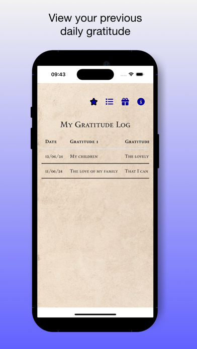 Five Star Daily Gratitude Log screenshot 2