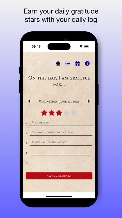 Five Star Daily Gratitude Log screenshot 4