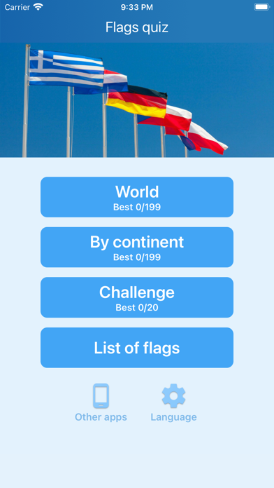 Flags of the countries - Quiz screenshot 1