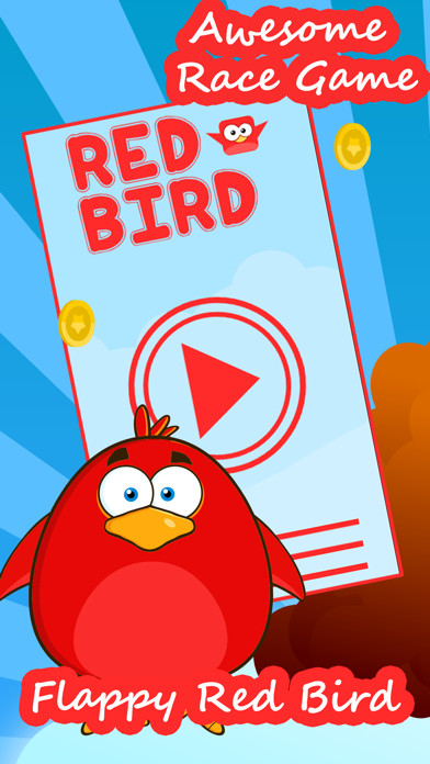 Flappy Red Bird Free - Awesome Race Game screenshot 1