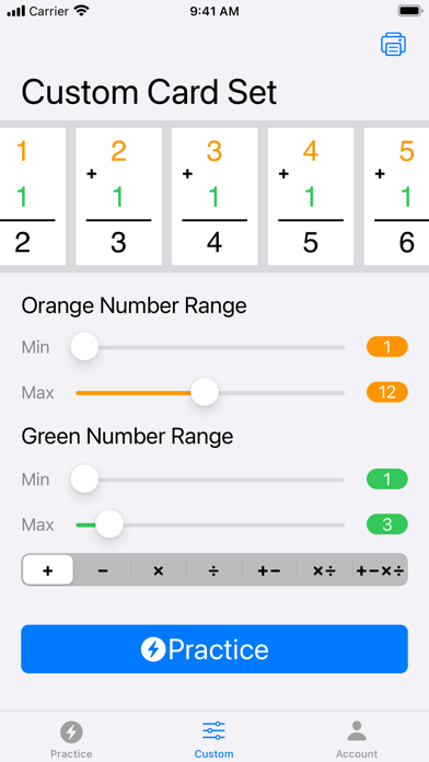 FlashToPass - Math Flash Cards screenshot 1