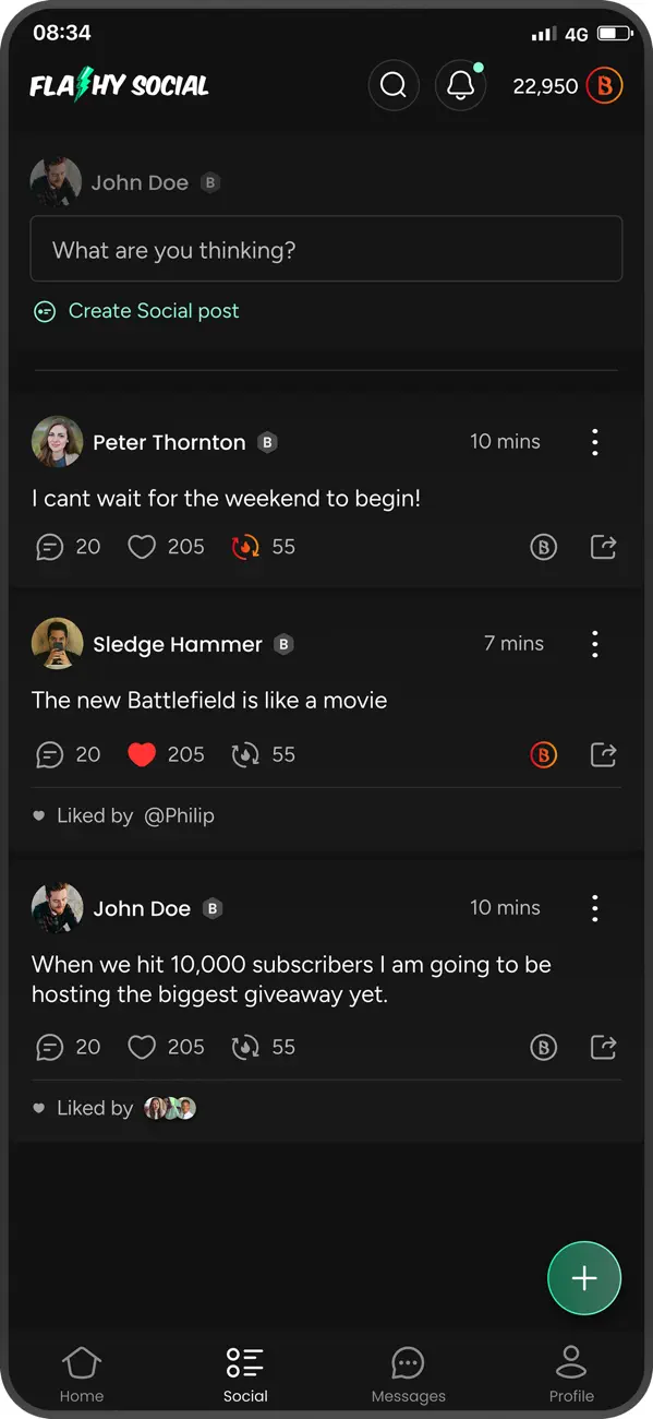 Flashy Social screenshot 1