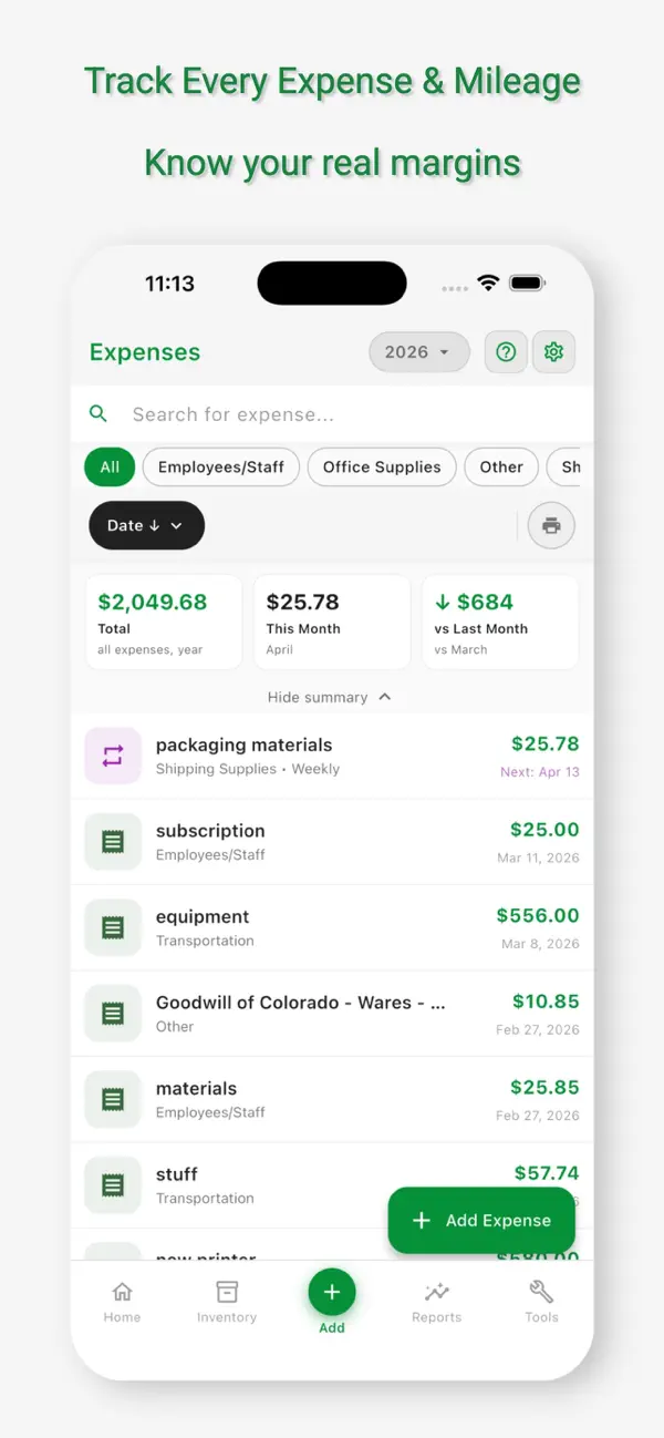 Flippd: Reseller Inventory screenshot 1