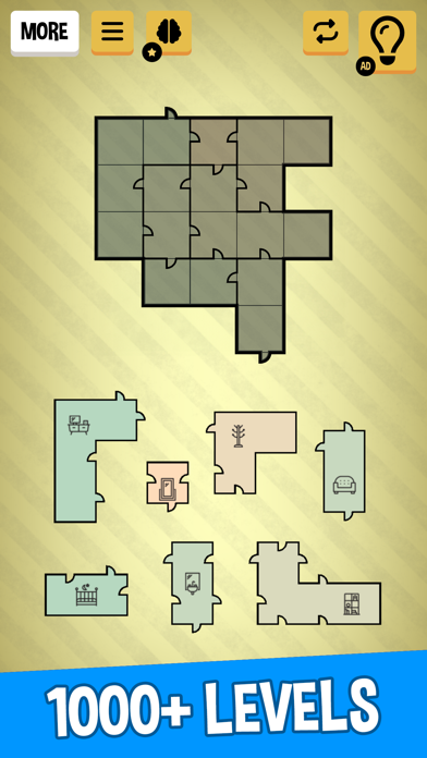 Floor Sort: Room Plan Tangrams screenshot 1