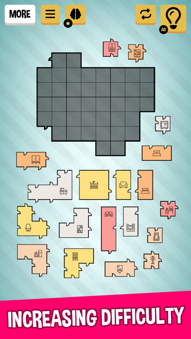 Floor Sort: Room Plan Tangrams screenshot 2