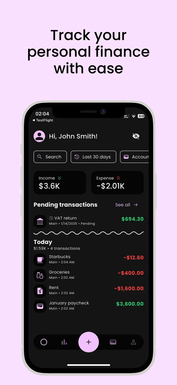 Flow: Expense tracker screenshot 3