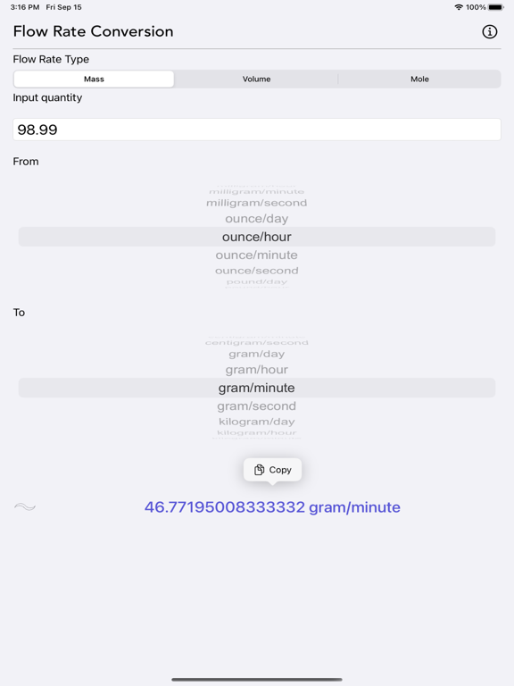 Flow Rate Conversion screenshot 1