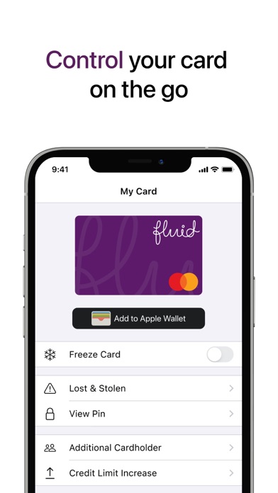 Fluid card screenshot 1