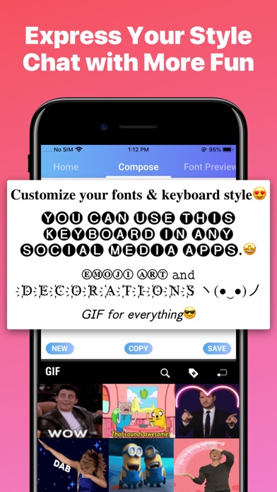 Font: Cool Design Keyboard App screenshot 3